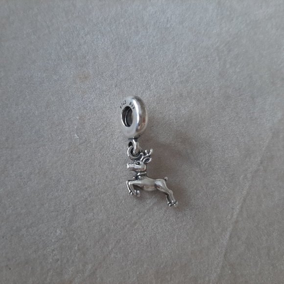 SOLD!! Pandora Reindeer Charm - Picture 2 of 4